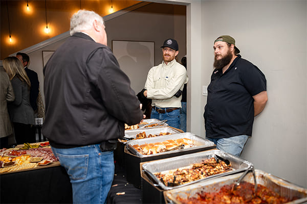 Catering setup at an event in Midland, Texas